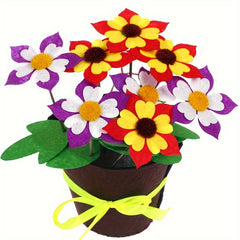 Kids DIY Flower Pot Kit Fabric Art Plant Toy