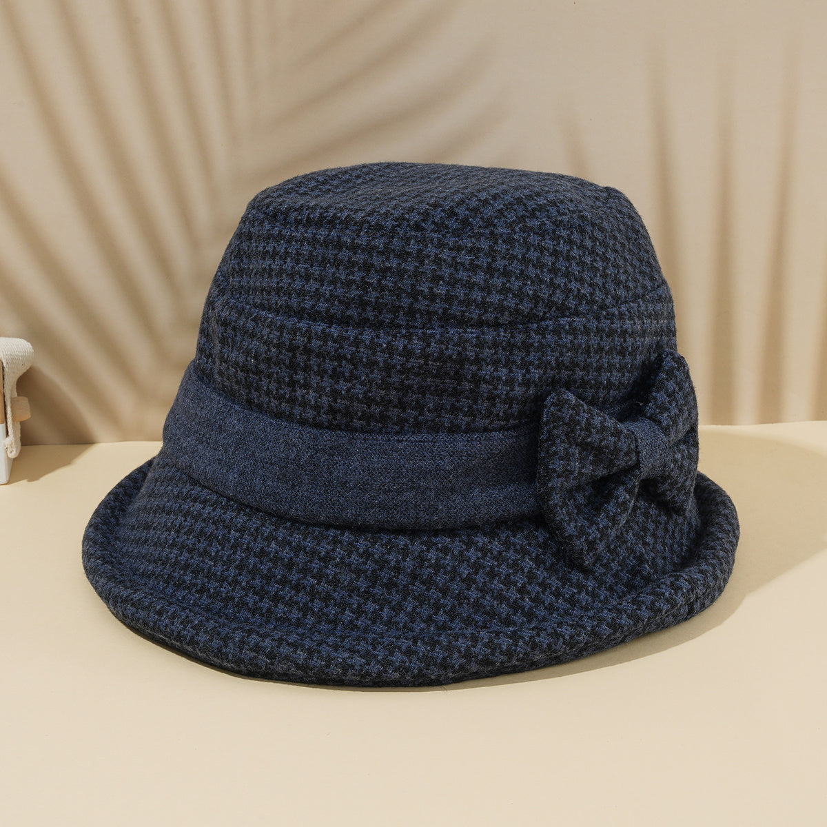 Casual Warm Bow Bucket Hat Fisherman Hat Cloche Hat