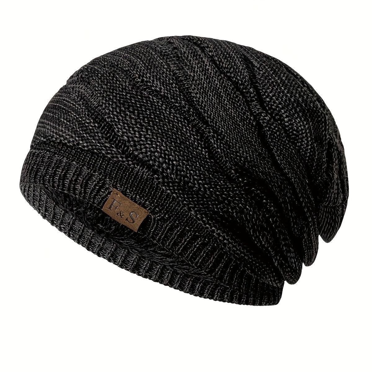 Men's Windproof Fleece Woolen Pullover Hat for Daily Use
