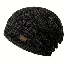 Men's Windproof Fleece Woolen Pullover Hat for Daily Use