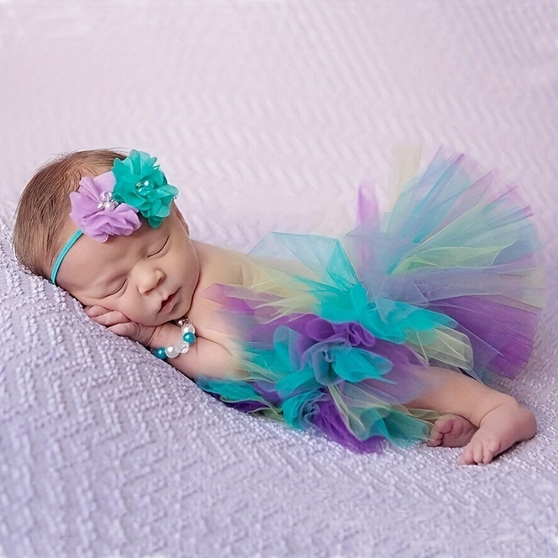 Rainbow Tutu Skirt for Newborn Girls - Perfect for First Birthday