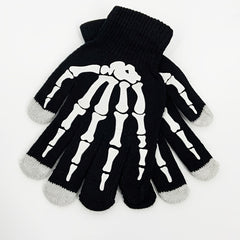Halloween Skull Claw Touch Screen Gloves Non slip Winter Warm Men's Gloves