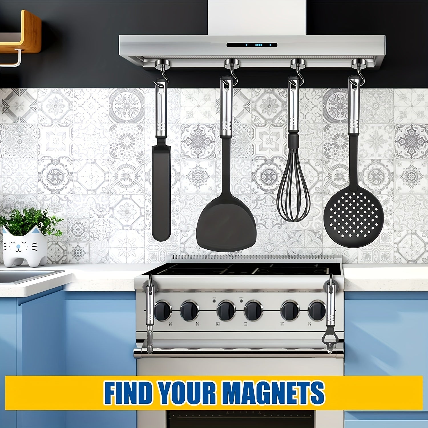 Magnetic Hooks Heavy Duty Neodymium Magnet Hooks Strong 25LBS