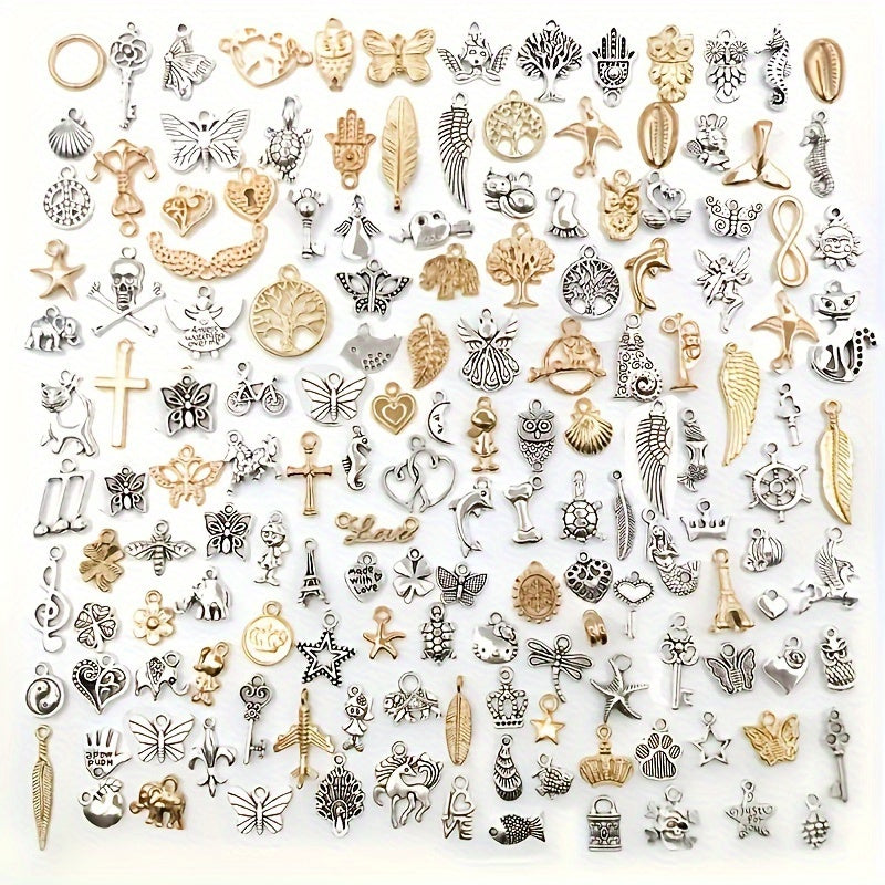 30pcs Mixed Metal Charms for DIY Bracelet Necklace Making