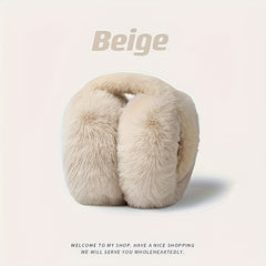 Stylish Plush Ear Warmers Lightweight & Foldable for Winter Comfort