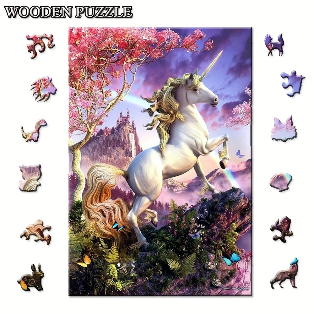 Dragon Horse Wooden Puzzle Maternal Love Unique Shape High Maternal Love Puzzle