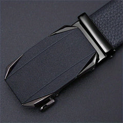 Men's Leather Belt Automatic Buckle Business Waist Strap