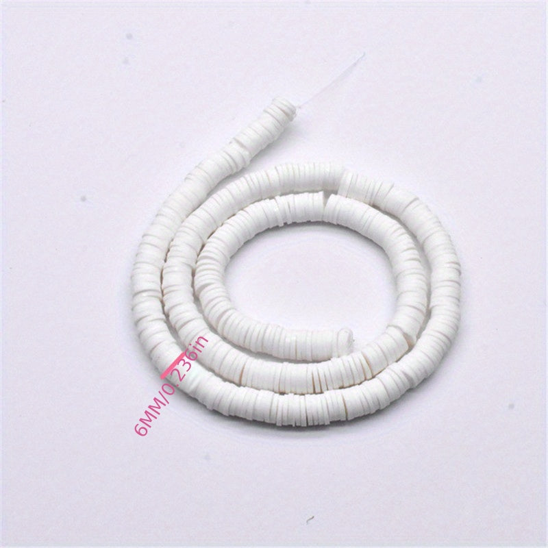 6mm Polymer Clay Rubber Spacer Beads for Jewelry Making