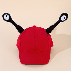 Funny Eyes Baseball Cap Unisex Red Cartoon Dad Hats Lightweight