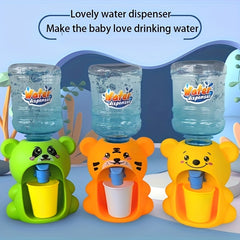 Kids Mini Water Dispenser Toy Cartoon Plastic Pretend Play Kitchen Accessory
