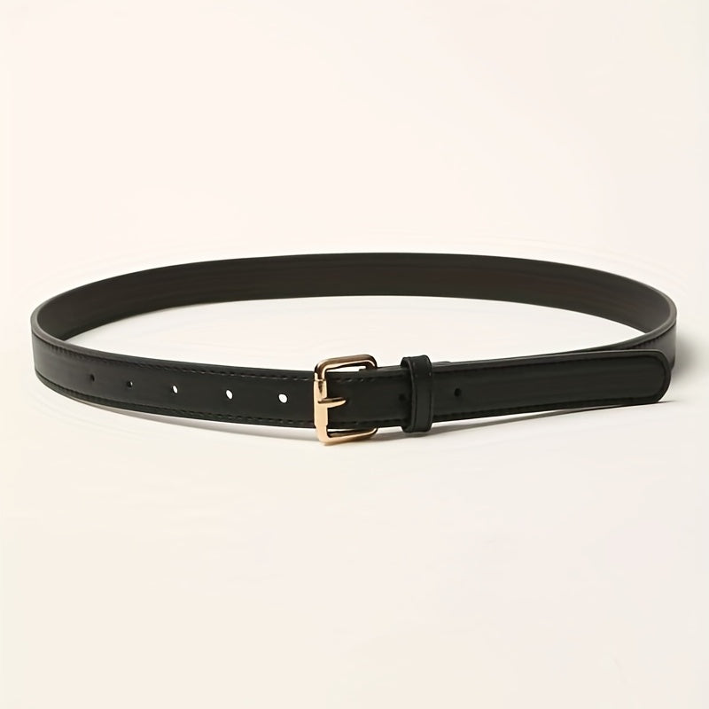 Golden Square Pin Buckle Belt Casual Unisex Plus Size
