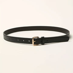 Golden Square Pin Buckle Belt Casual Unisex Plus Size