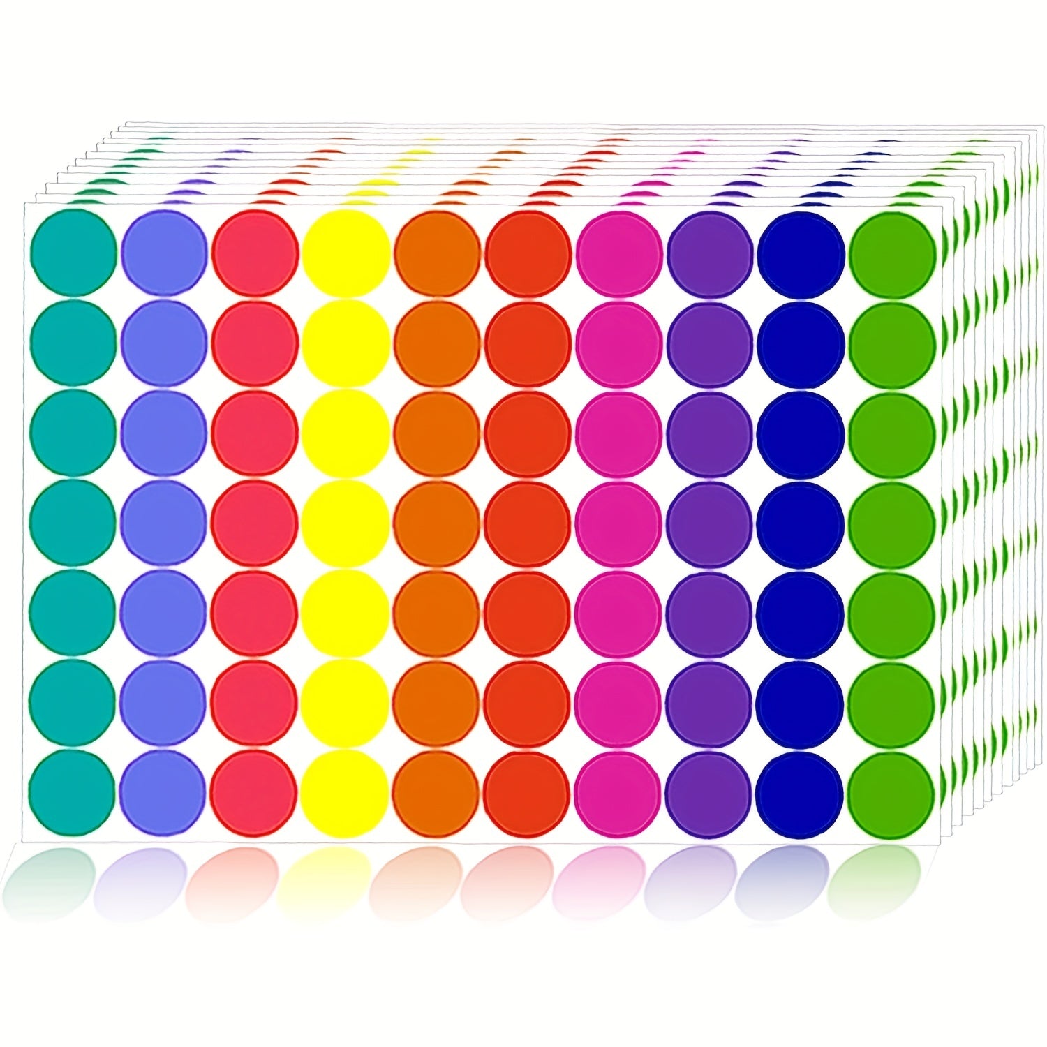 2800 PCS 40 Sheets Colored Dot Stickers Round Coding Labels Circle Dots Labels