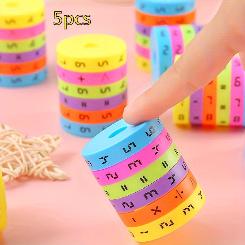 5 in 1 Rotating Arithmetic Learning Tool with Colorful Number Line