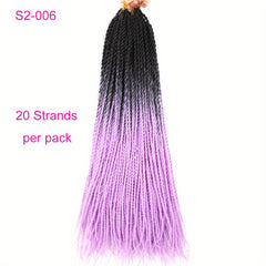 8 Cm Senegalese Twist Hair Crochet Braids Extensions 20 Strands
