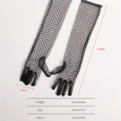 Polka Dot Long Gloves Sunscreen Decoration Gloves Women