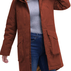 Women's Waterproof Long Puffer Jacket Hooded Winter Coat