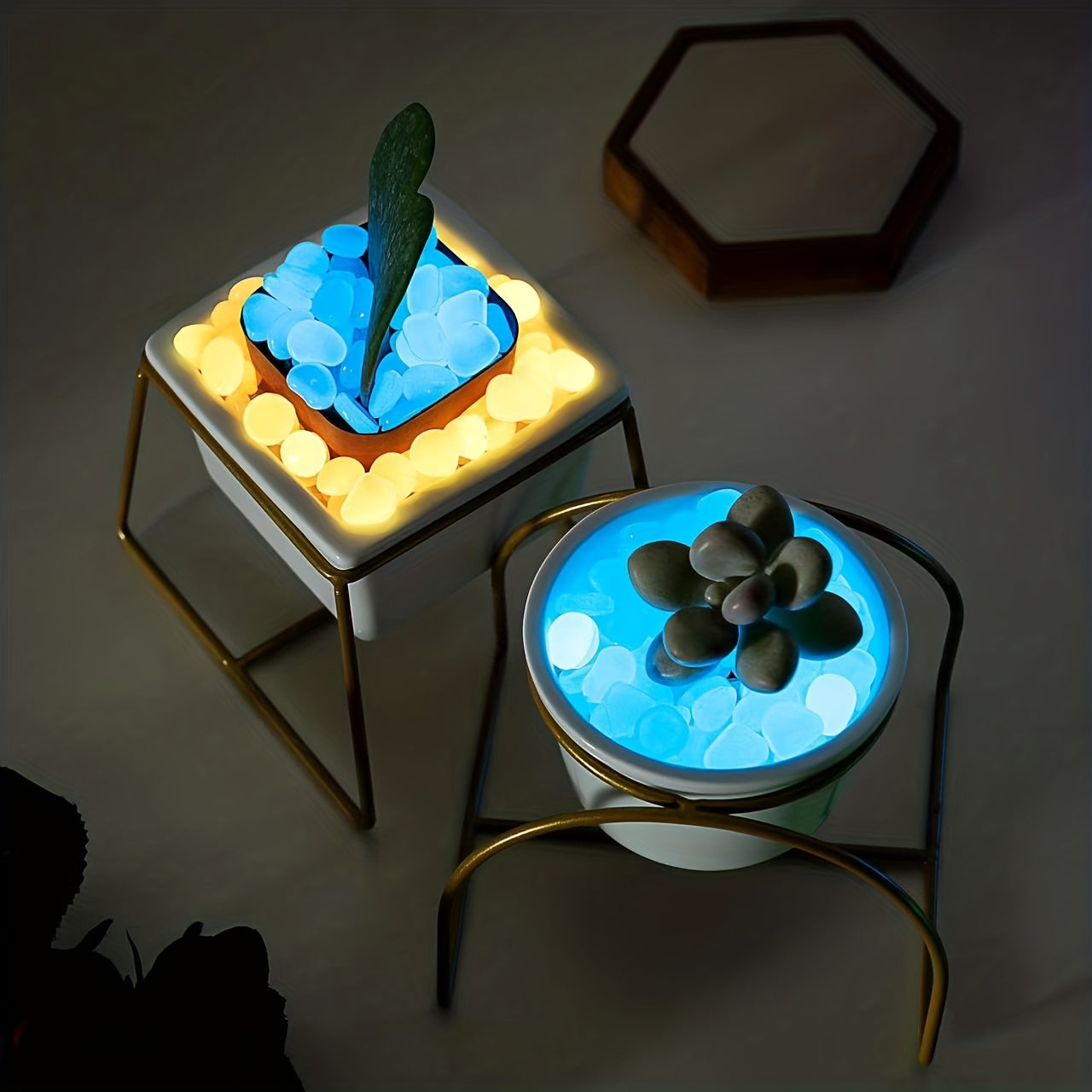 Aquatic Scenery Luminescent Stones Diamond Shaped