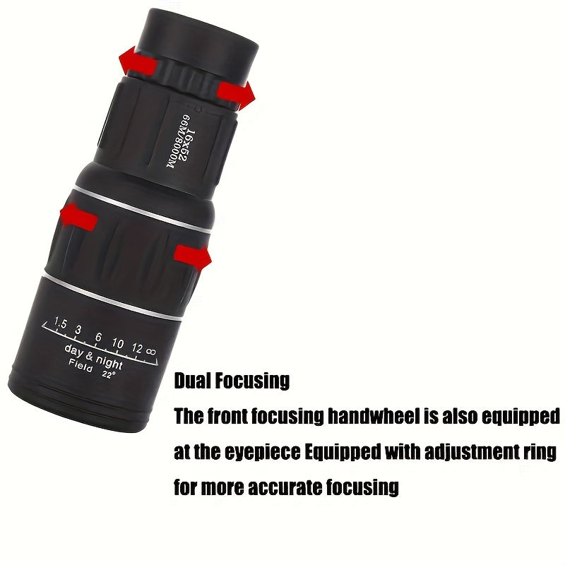 HD Long Range Monocular Telescope Lightweight Portable for Camping Travel