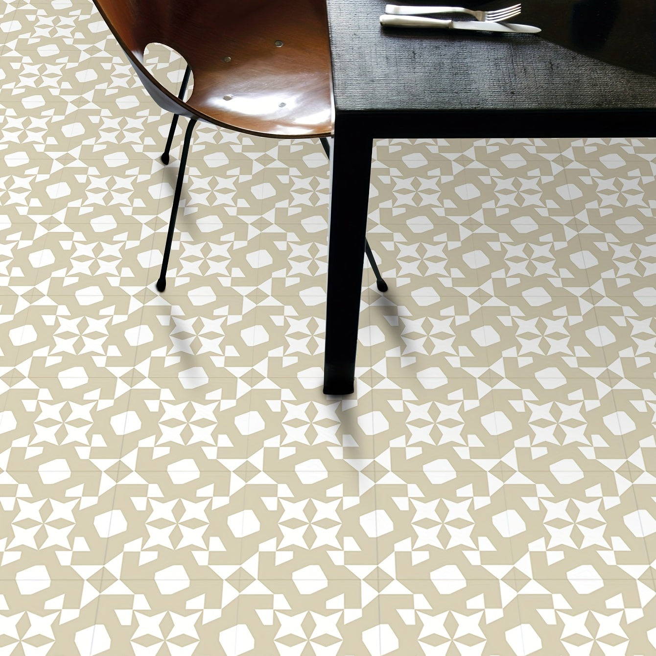 Moroccan Yellow Mosaic Tile Look Peel and Stick Floor Tile Set