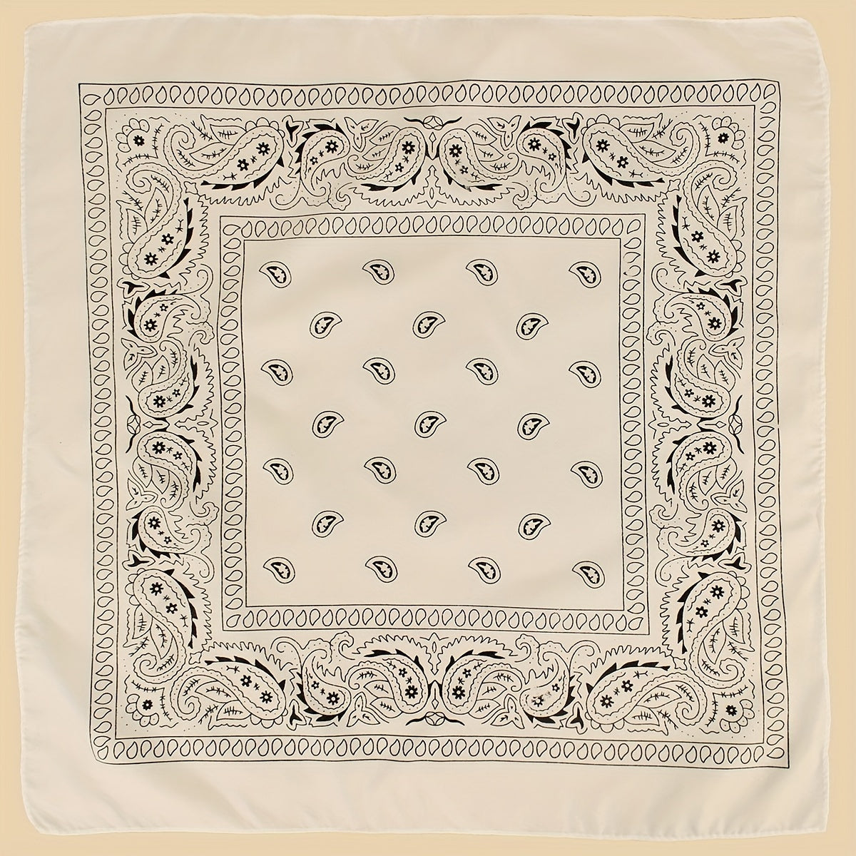 Classic Paisley Print Bandana Vintage Square Scarf Head Wraps