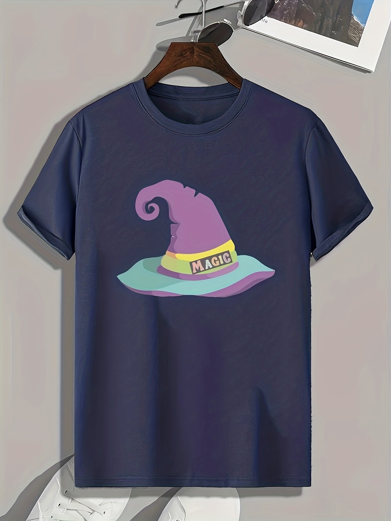 Magic Hat Pattern Print Men's Sports T-shirt