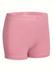 Girls Stretchy Solid Dance Shorts Gymnastics Practice Performance