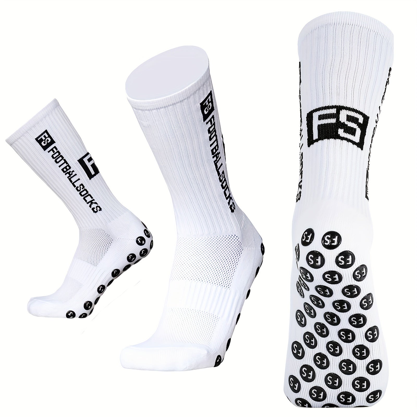 3 Pairs Men's Non-Slip Soccer Socks Breathable Sports Socks