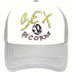 Men's Funny Record Hat Sunshade Mesh Baseball Cap