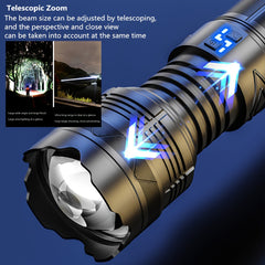 High Power Rechargeable Flashlight Waterproof Long Lasting Flashlight