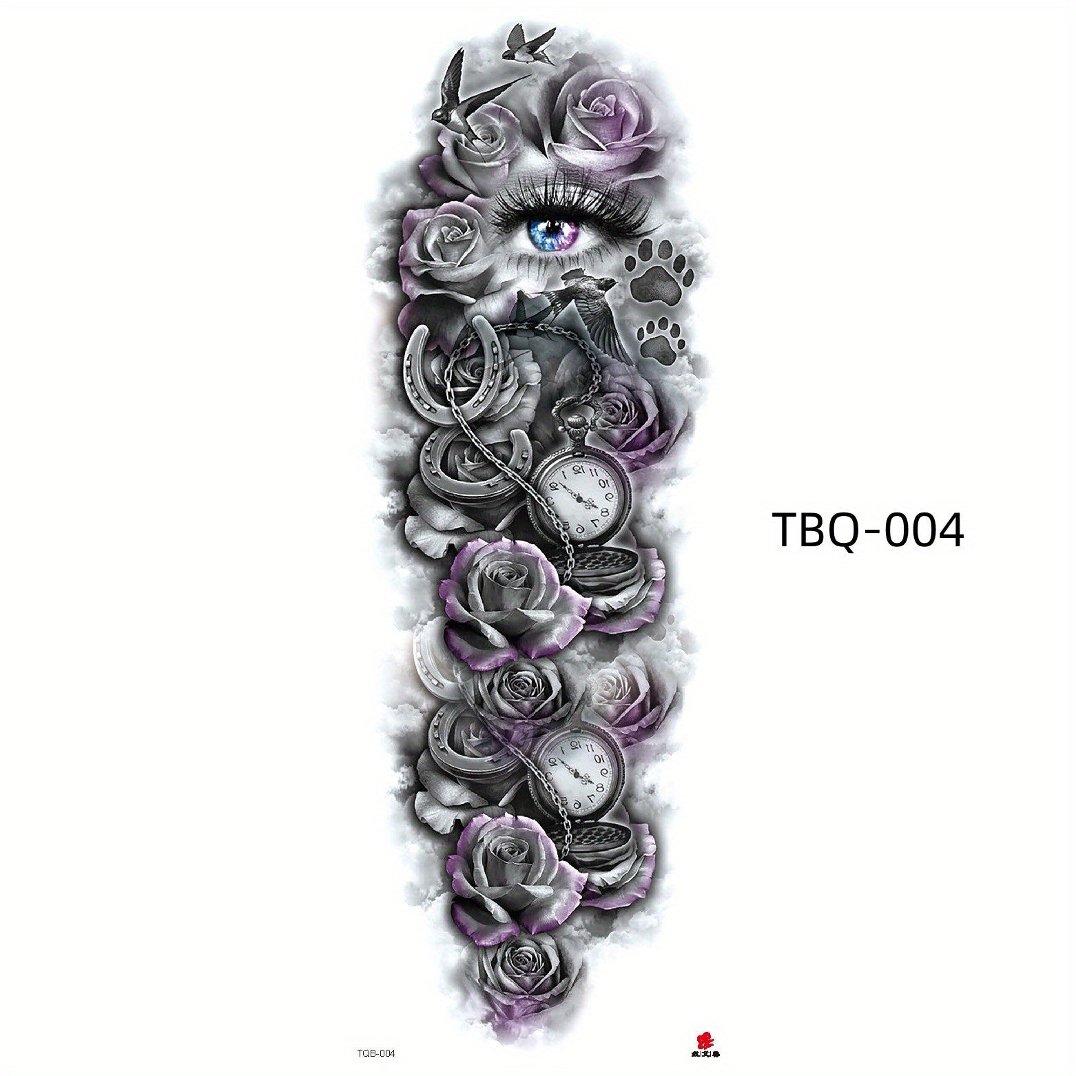 Ghost Flowers Skull Street Style Tattoo Stickers Waterproof