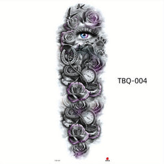 Ghost Flowers Skull Street Style Tattoo Stickers Waterproof