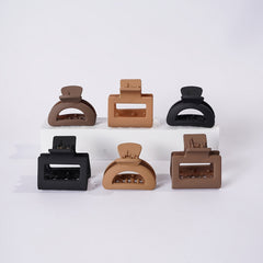 6pcs Matte Rectangle Claw Hair Claws for Women and Girls