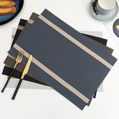 2pcs PVC Placemats Dining Table Mat Set Cup Wine Decor M