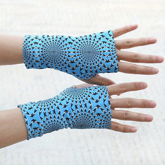 Half Finger Sunscreen Gloves Cover Tattoo Fingerless Touch Screen Gloves