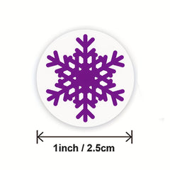 500pcs Snowflake Christmas Sticker Envelope Seal Label Decoration