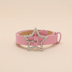 Pink Rhinestone Star Buckle Y2K Belt