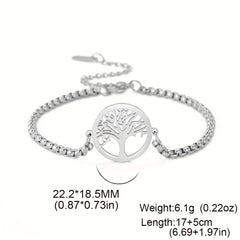 Stainless Steel Tree Of Life Bracelet Link Bracelet Gift
