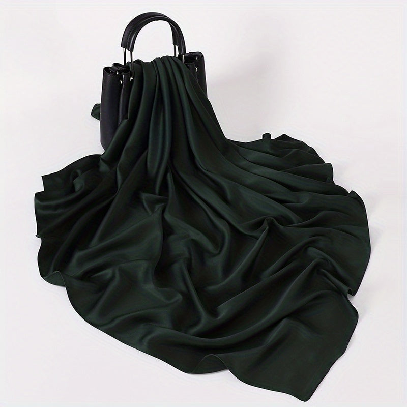 Solid Satin Beach Towel Square Scarf Hijab