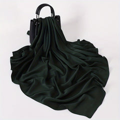 Solid Satin Beach Towel Square Scarf Hijab