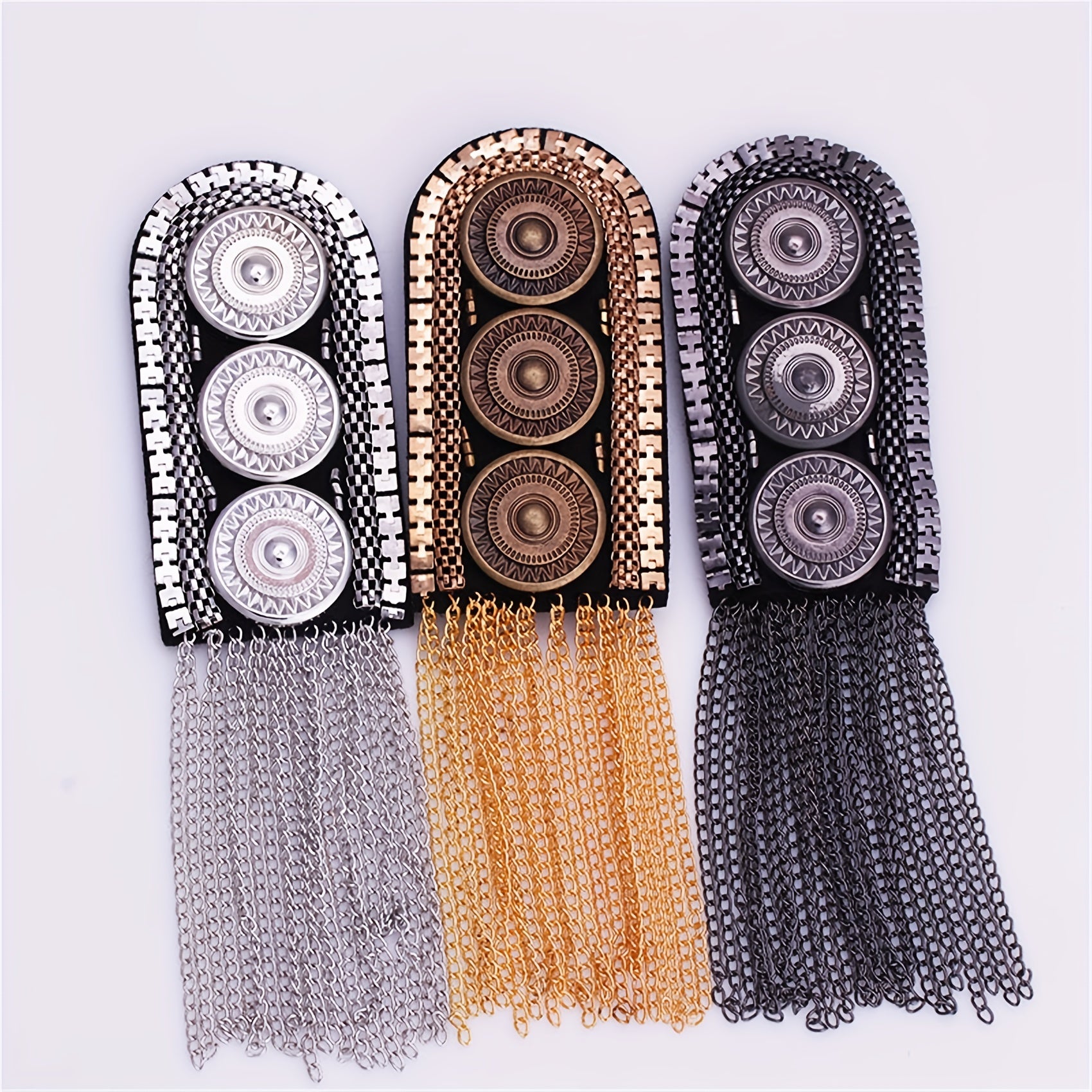 Vintage Clothing Accessories Metal Tassel Shoulder Seal Jewelry