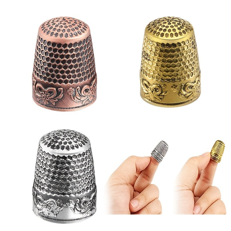 Vintage Sewing Thimble Stainless Steel Tailor Finger Protector Quilting