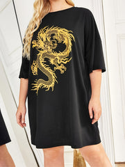  Dragon Graphic Sleep Dress