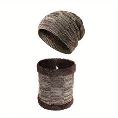 Men's Winter Warm Knitted Fleece Thick Scarf