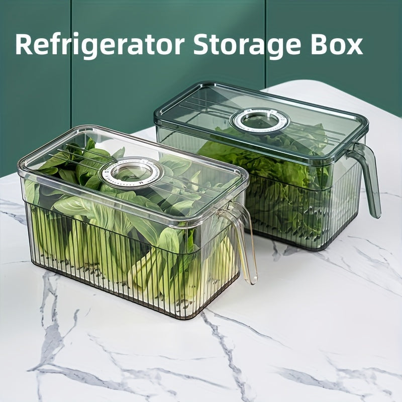 Refrigerator Storage Box With Handle Large Capacity Fresh Keeping Box