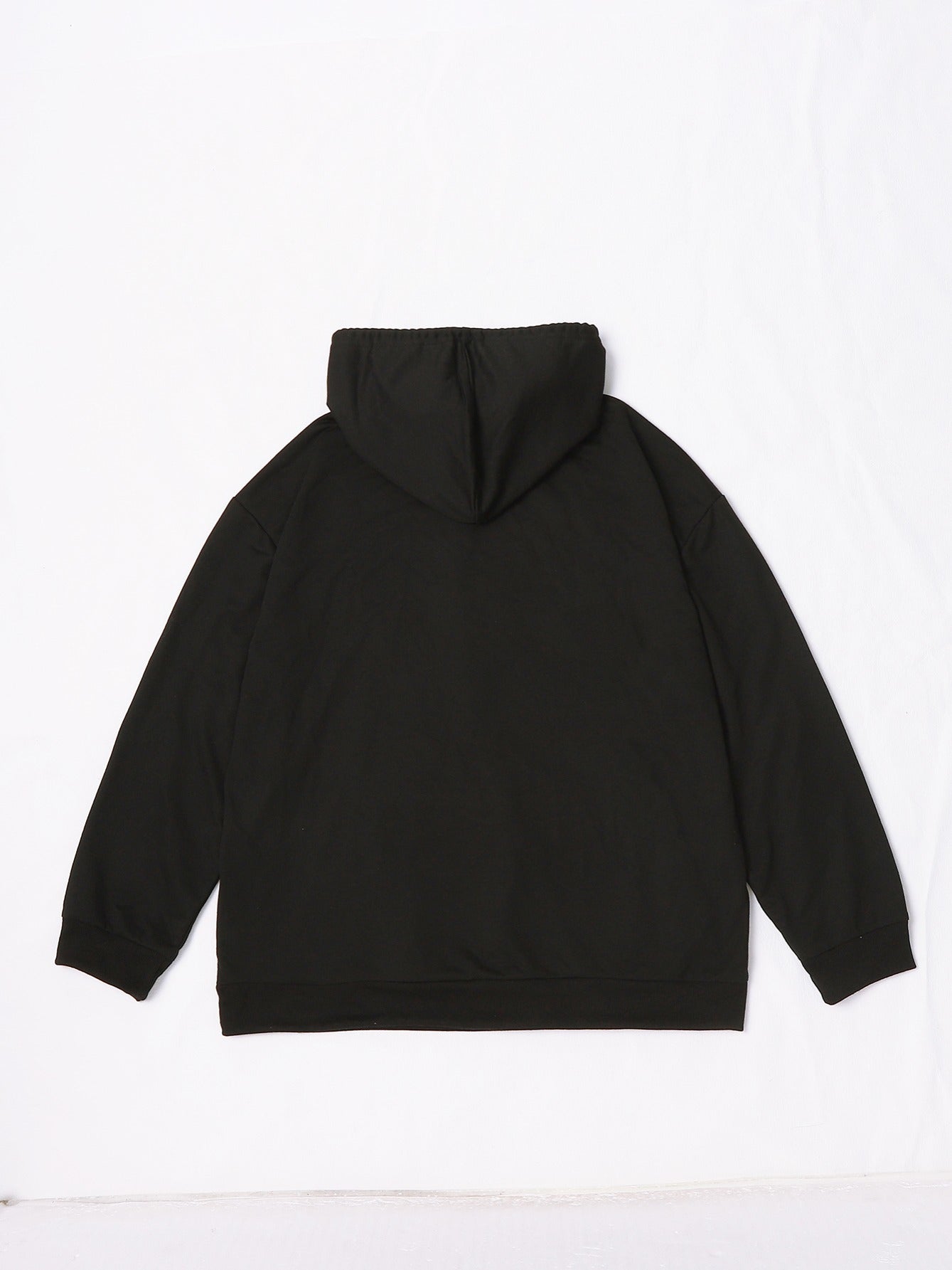 Women's Heart Print Hoodie Casual Drawstring Loose Sweatshirt