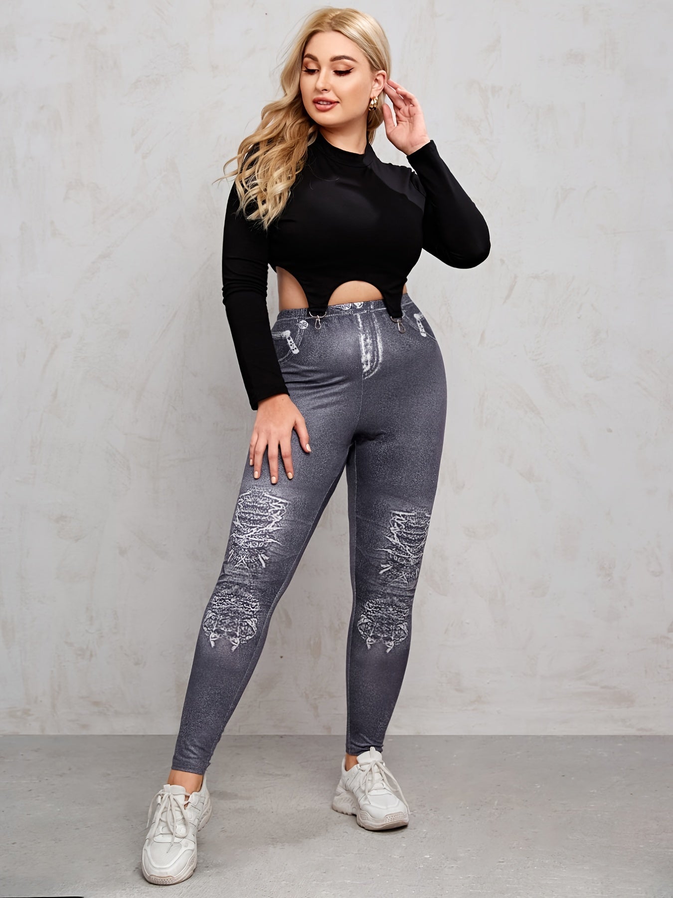  High Rise Skinny Stretch Leggings