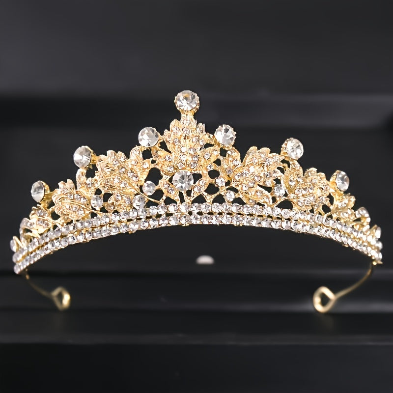 Baroque Vintage Tiara Headband Bridal Wedding Rhinestone Crown Hair Hoop