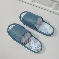 Men's Cozy Open Toe House Slippers Indoor Anti-slip Shoes