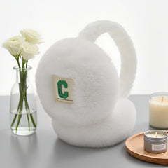 Women's Faux Fur Earmuffs with G Patch Winter Warmth